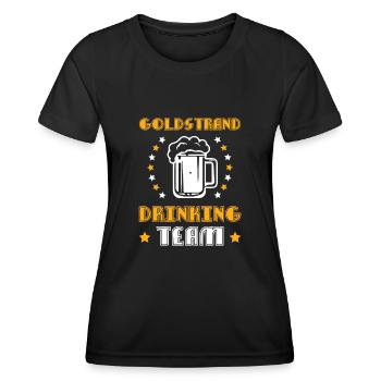 L’équipe de consommation de Golden Sands - T-shirt sport Femme - noir - Devant - AI Model Female 172 light (172cm)