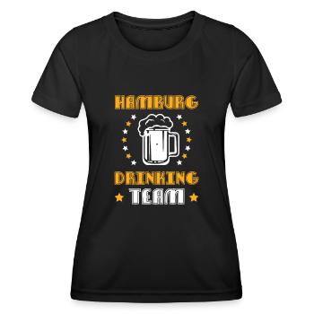 Hamburg Drinking Team - Frauen Funktions-T-Shirt - Schwarz - Vorne - AI Model Female 172 light (172cm)