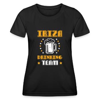 Ibiza Drinking Team - Women's Functional T-Shirt - black - Front - AI Model Female 172 light (172cm)