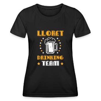 Lloret De Mar Équipe de Boisson - T-shirt sport Femme - noir - Devant - AI Model Female 172 light (172cm)