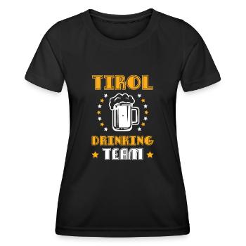 Tirol Drinking Team - Women's Functional T-Shirt - black - Front - AI Model Female 172 light (172cm)