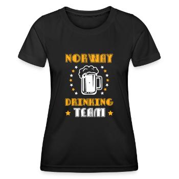 Norway Drinking Team - Women's Functional T-Shirt - black - Front - AI Model Female 172 light (172cm)