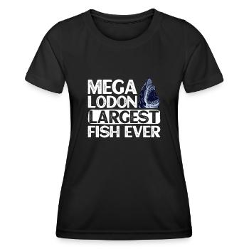 Megalodon - Le plus gros poisson de tous les temps - Requin - T-shirt sport Femme - noir - Devant - AI Model Female 172 light (172cm)