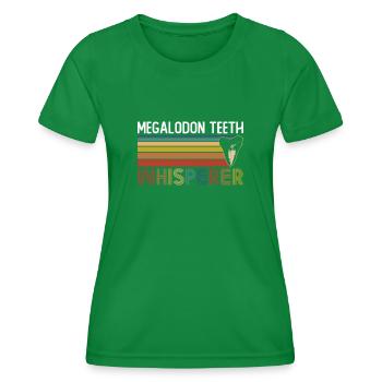 Megalodon Tooth Whisperer - Megalodon Shark - T-shirt sport Femme - vert - Devant - AI Model Female 172 dark (172cm)