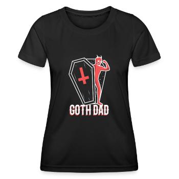 Papa gothique - T-shirt sport Femme - noir - Devant - AI Model Female 172 light (172cm)