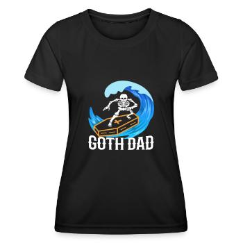 Papa gothique - T-shirt sport Femme - noir - Devant - AI Model Female 172 light (172cm)
