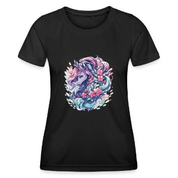 Licornes Licornes Licorne fête Licornes - T-shirt sport Femme - noir - Devant - AI Model Female 172 light (172cm)