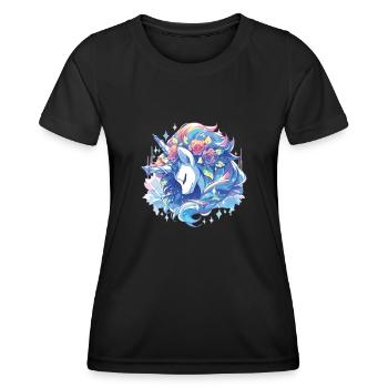 Licornes Licornes Licorne fête Licornes - T-shirt sport Femme - noir - Devant - AI Model Female 172 light (172cm)