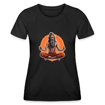 Spirituality Yoga Guru - Women's Functional T-Shirt - black - Front - AI Model Female 172 light (172cm)