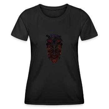 Stammesmaske - Frauen Funktions-T-Shirt - Schwarz - Vorne - AI Model Female 172 light (172cm)