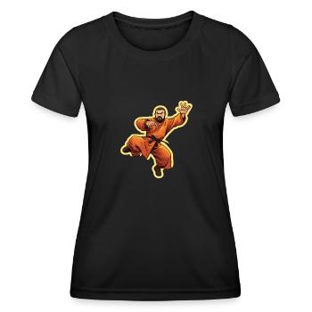 Combattant de Kung Fu - T-shirt sport Femme - noir - Devant - AI Model Female 172 light (172cm)