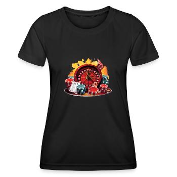 Casino - T-shirt sport Femme - noir - Devant - AI Model Female 172 light (172cm)