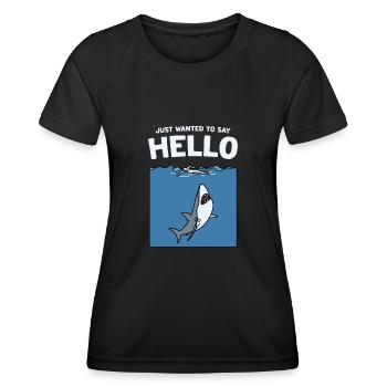 Biologie marine Amoureux des requins Vie marine Marine - T-shirt sport Femme - noir - Devant - AI Model Female 172 light (172cm)
