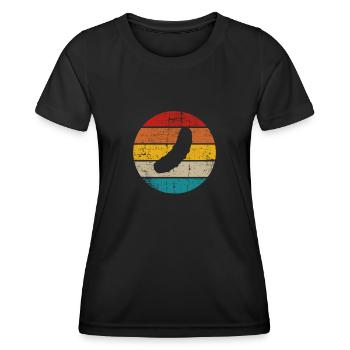 Gurke Gewürzgurke Retro Geschenk - Frauen Funktions-T-Shirt - Schwarz - Vorne - AI Model Female 172 light (172cm)