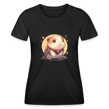 Hamster Nain Hamster Hamster Animal - T-shirt sport Femme - noir - Devant - AI Model Female 172 light (172cm)