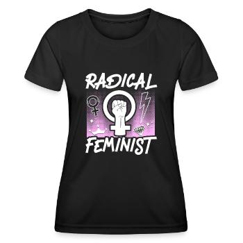 Feminist Radical Feminist - Frauen Funktions-T-Shirt - Schwarz - Vorne - AI Model Female 172 light (172cm)