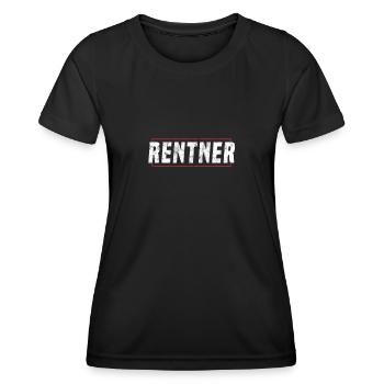 Rentner - Frauen Funktions-T-Shirt - Schwarz - Vorne - AI Model Female 172 light (172cm)