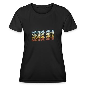 Martial Arts Retro - Women's Functional T-Shirt - black - Front - AI Model Female 172 light (172cm)