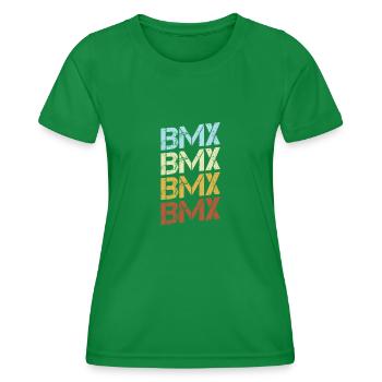 BMX Retro - Frauen Funktions-T-Shirt - Kelly Green - Vorne - AI Model Female 172 dark (172cm)