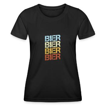 Beer Retro - Women's Functional T-Shirt - black - Front - AI Model Female 172 light (172cm)