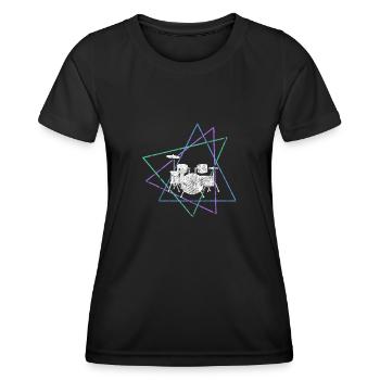 Percussion - T-shirt sport Femme - noir - Devant - AI Model Female 172 light (172cm)