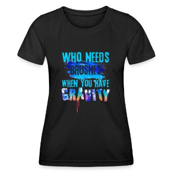 Peintre Toile Liquide Peinture Art Peinture - T-shirt sport Femme - noir - Devant - AI Model Female 172 light (172cm)