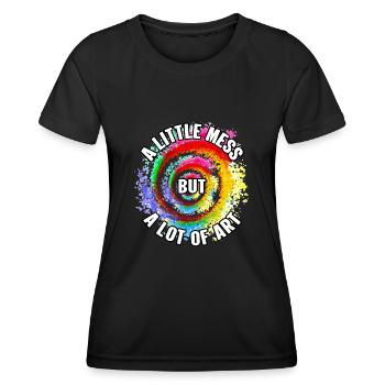 Peintre Toile Liquide Peinture Art Peinture - T-shirt sport Femme - noir - Devant - AI Model Female 172 light (172cm)