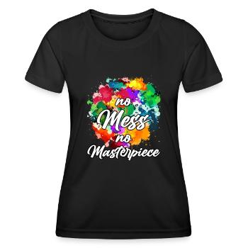 Peintre Toile Liquide Peinture Art Peinture - T-shirt sport Femme - noir - Devant - AI Model Female 172 light (172cm)