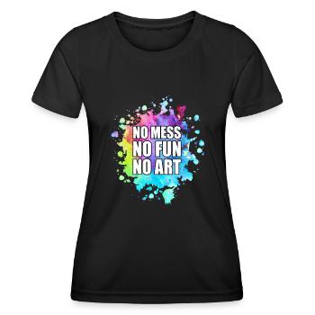 Peintre Toile Liquide Peinture Art Peinture - T-shirt sport Femme - noir - Devant - AI Model Female 172 light (172cm)