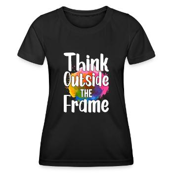 Peintre Toile Liquide Peinture Art Peinture - T-shirt sport Femme - noir - Devant - AI Model Female 172 light (172cm)