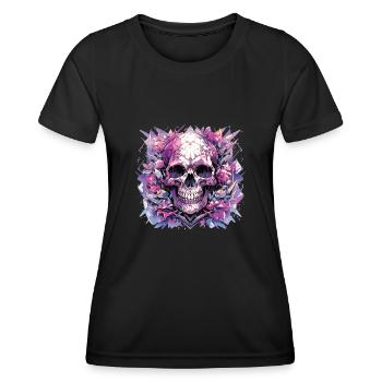 Totenkopf - Frauen Funktions-T-Shirt - Schwarz - Vorne - AI Model Female 172 light (172cm)