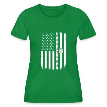 Balkans Croatie vacances voyage dicton croate - T-shirt sport Femme - vert - Devant - AI Model Female 172 dark (172cm)