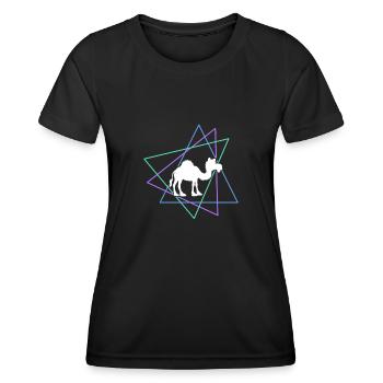 Dromedar - Frauen Funktions-T-Shirt - Schwarz - Vorne - AI Model Female 172 light (172cm)