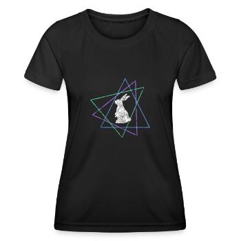 Lièvre - T-shirt sport Femme - noir - Devant - AI Model Female 172 light (172cm)