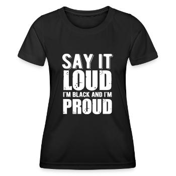 Black History Month Black History - Frauen Funktions-T-Shirt - Schwarz - Vorne - AI Model Female 172 light (172cm)