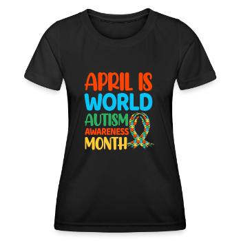 Autismus Autist - Frauen Funktions-T-Shirt - Schwarz - Vorne - AI Model Female 172 light (172cm)