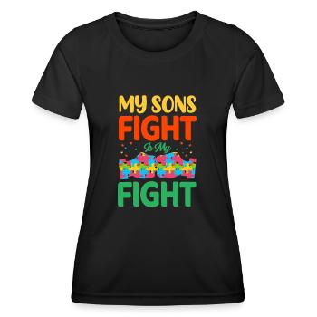 Autismus Autist - Frauen Funktions-T-Shirt - Schwarz - Vorne - AI Model Female 172 light (172cm)