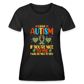 Autismus Autist - Frauen Funktions-T-Shirt - Schwarz - Vorne - AI Model Female 172 light (172cm)