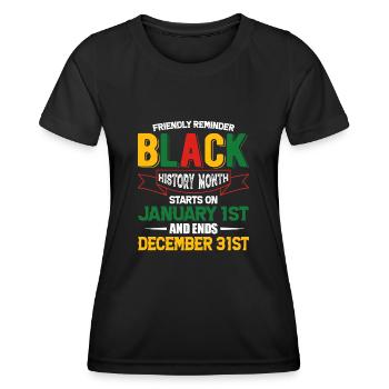 Black History Month Black History - Frauen Funktions-T-Shirt - Schwarz - Vorne - AI Model Female 172 light (172cm)