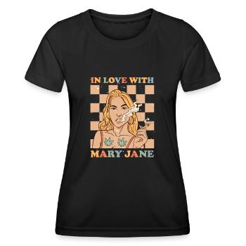 Cannabis Marijuana Weed Smoking - Women's Functional T-Shirt - black - Front - AI Model Female 172 light (172cm)