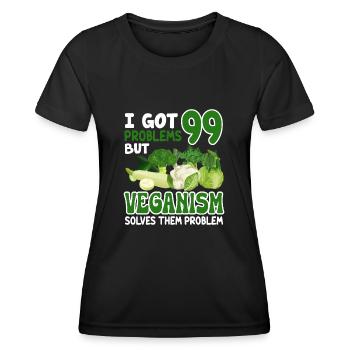 Vegan Veganism - Women's Functional T-Shirt - black - Front - AI Model Female 172 light (172cm)