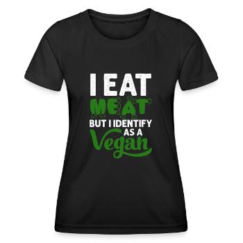 Vegan Veganism - Women's Functional T-Shirt - black - Front - AI Model Female 172 light (172cm)