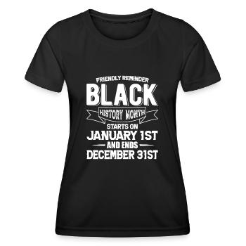 Black History Month Black History - Frauen Funktions-T-Shirt - Schwarz - Vorne - AI Model Female 172 light (172cm)