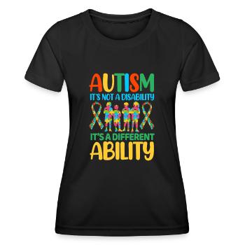 Autism Autistic - Women's Functional T-Shirt - black - Front - AI Model Female 172 light (172cm)