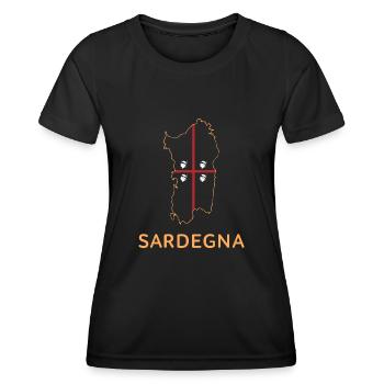 Sardinien Insel Mittelmeer Italien Urlaub - Frauen Funktions-T-Shirt - Schwarz - Vorne - AI Model Female 172 light (172cm)