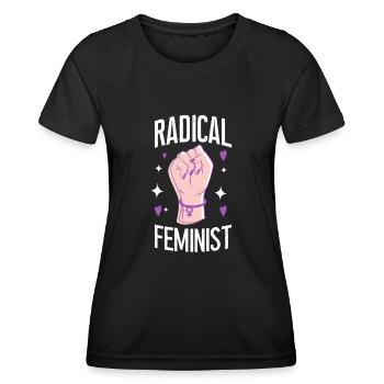 Feminist Radical Feminist - Frauen Funktions-T-Shirt - Schwarz - Vorne - AI Model Female 172 light (172cm)