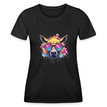 Pig Sunglasses Pig Pig Pig Pig Pig Pig - Women's Functional T-Shirt - black - Front - AI Model Female 172 light (172cm)