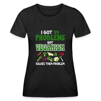 Vegan Veganism - Women's Functional T-Shirt - black - Front - AI Model Female 172 light (172cm)