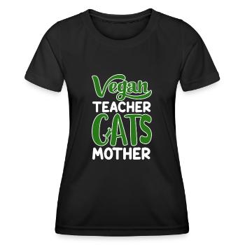 Vegan Veganism - Women's Functional T-Shirt - black - Front - AI Model Female 172 light (172cm)
