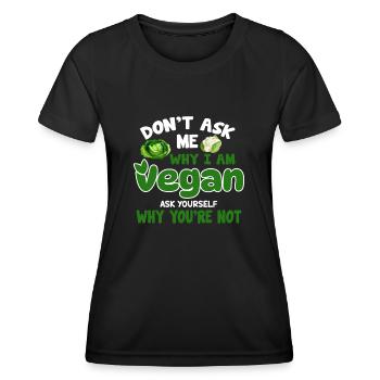 Vegan Veganism - Women's Functional T-Shirt - black - Front - AI Model Female 172 light (172cm)